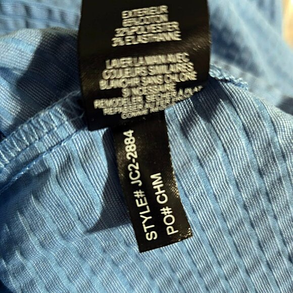 Nwt JH Blue Dress 10 Womens Ruffle Sleeve Feminine Casual Classic Preppy Shift - Picture 14 of 14